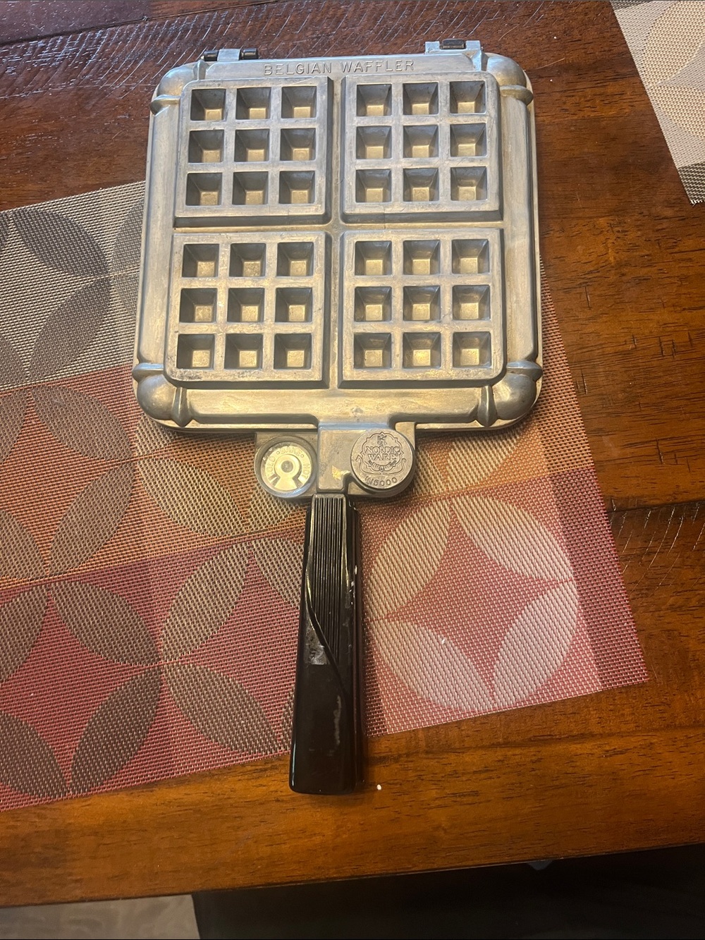 Nordic Ware Silver and Black Mini Waffle Iron